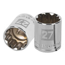 Dado Poligonal Milimetrico Cuadrante 1/2" 27mm - Truper
