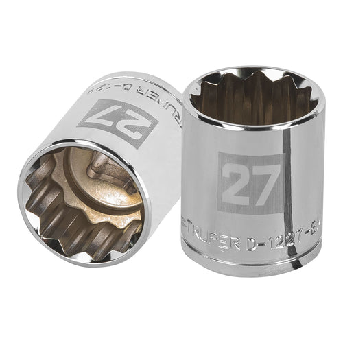 Dado Poligonal Milimetrico Cuadrante 1/2" 27mm - Truper