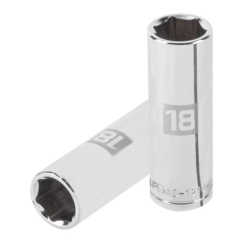 Dado Hexagonal Milimetrico Cuadrante 1/2" Largo 18mm - Truper