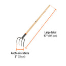 Cultivador forjado para jardin 5 dientes 60" - Truper