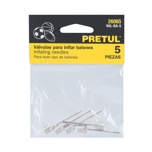 Valvulas para inflar balones 5un - Pretul