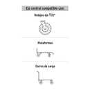 Rueda para carro/yegua solida 10" / 130kg - Pretul
