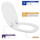 Asiento Wc Cuadrado Madera Blanco