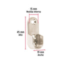 Soporte lateral para barra closet ovalada 1un - Hermex