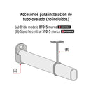 Soporte lateral para barra closet ovalada 1un - Hermex