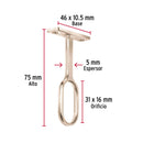 Soporte central para barra closet ovalada 1un - Hermex