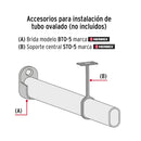 Soporte central para barra closet ovalada 1un - Hermex
