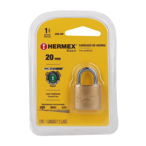Candado de Hierro 25mm - Hermex