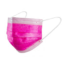 Mascarillas 3 pliegues desechables Fucsia 50un. - Generico