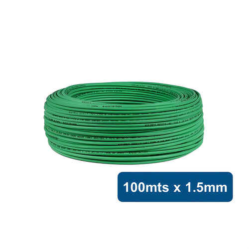 Cable EVA H07Z1-K 100mts 1.5mm Verde - Generico