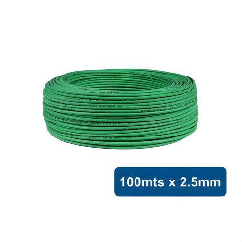 Cable EVA H07Z1-K 100mts 2.5mm Verde - Generico