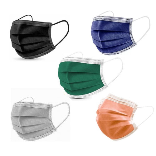 Mascarillas 3 pliegues desechables niños Mix Colores 5 50un. - Generico