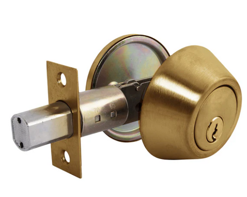 Cerrojo Auxiliar Llave/Perilla Bronce