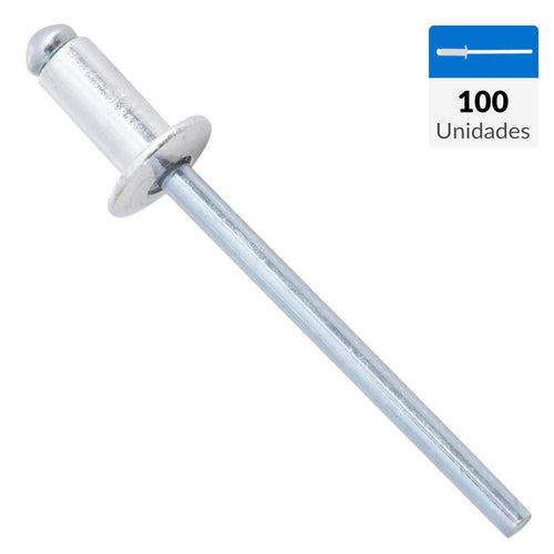 Remache Tipo Pop 4X8 Mm 100 Unidades