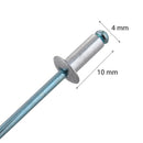 Remache Tipo Pop 4X10 Mm 100 Unidades