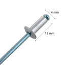 Remache Tipo Pop 4X12 Mm 100 Unidades