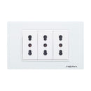 Enchufe 10/16A Triple Linea Arrayan Marfil - Rema