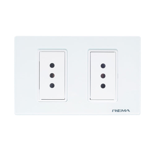 Enchufe Doble Linea Arrayan Marfil - Rema