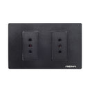 Enchufe Doble Linea Arrayan Negro - Rema
