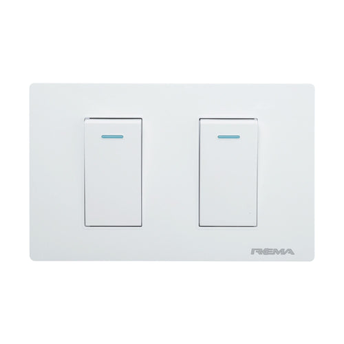 Interruptor Doble Linea Arrayan Marfil - Rema