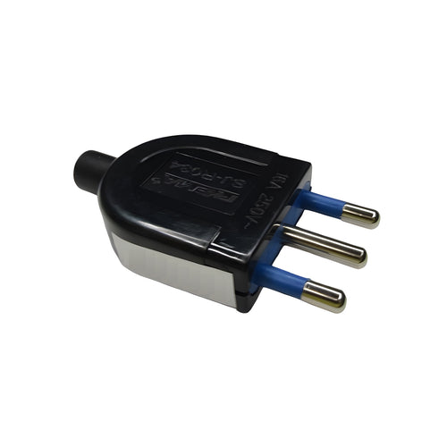 Enchufe Macho 16A 2P+T Negro - Rema