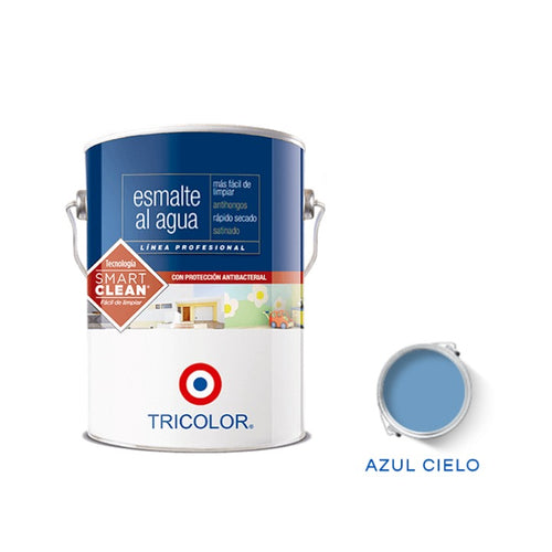 Esmalte al agua Profesional 1 Gl (3.78lt) Azul Cielo - Tricolor