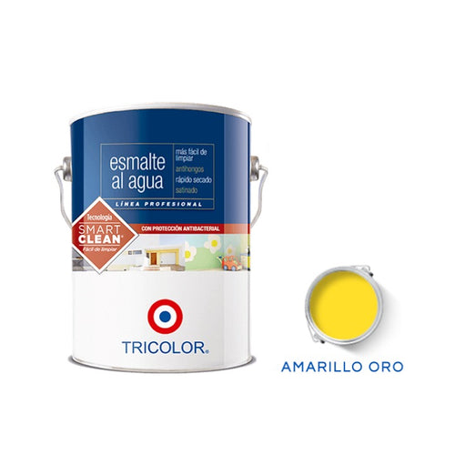 Esmalte al agua Profesional 1 Gl (3.78lt) Amarillo Oro - Tricolor