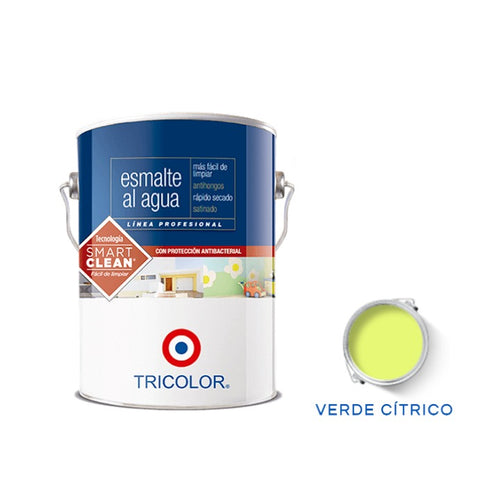 Esmalte al agua Profesional 1 Gl (3.78lt) Verde Citrico - Tricolor