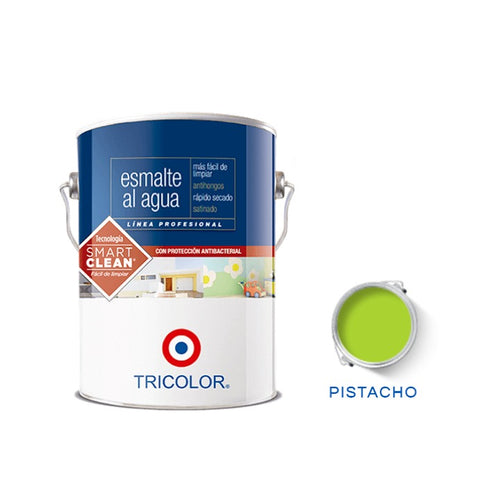 Esmalte al agua Profesional 1 Gl (3.78lt) Pistacho - Tricolor
