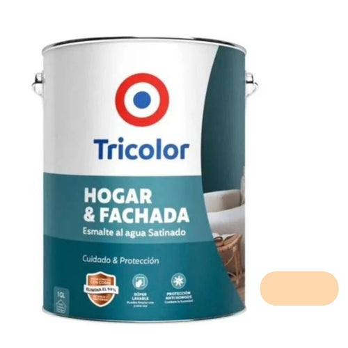 Esmalte al Agua Satinado Hogar y Fachada 1gln Damasco - Tricolor