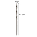 Broca Hss Para Metal 3X61 Mm 2U