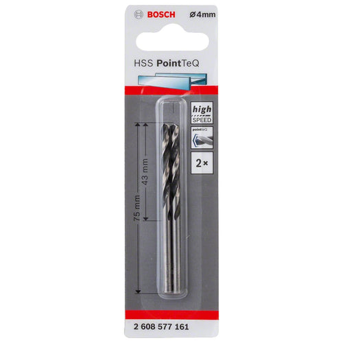 Broca Hss Para Metal 4X75 Mm 2 Unidades