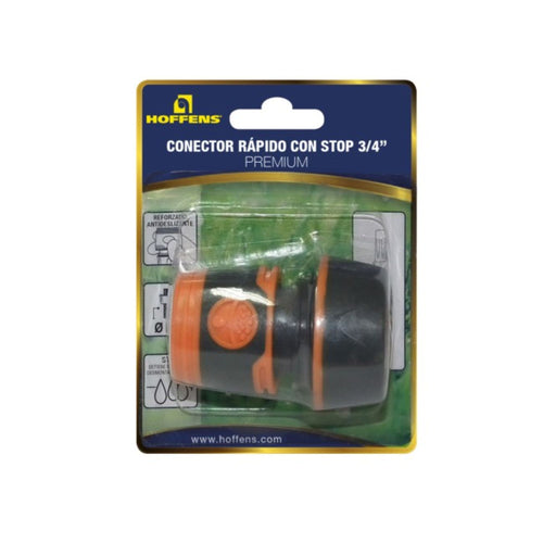 Conector rapido con stop premium 3/4" - Hoffens