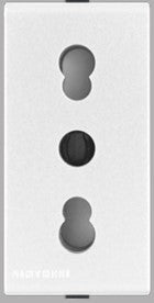 Modulo Tomacorriente Hembra 2P+T 10/16A Magnesio S44 - Sinthesi