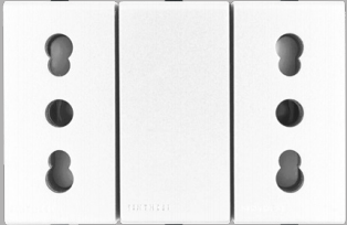 Modulo Tomacorriente Hembra Duplex 10/16A Magnesio S44 - Sinthesi