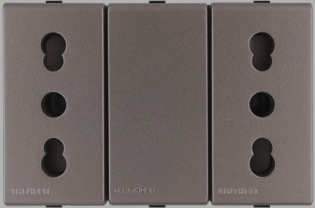 Modulo Tomacorriente Hembra Duplex 10/16A Piedra S44 - Sinthesi