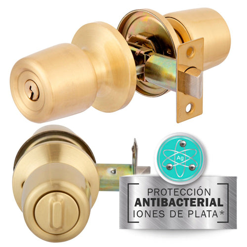 Pack Cerradura Tubular 8000 Oficina/Dormitorio Bronce (2 unidades)