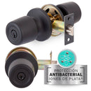 Pack Cerradura Tubular 8000 Oficina/Dormitorio Negro (2 unidades)