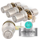 Pack Cerradura Tubular 8000 Baño/Dormitorio Inoxidable (4 unidades)