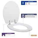 Asiento Wc Redondo Madera Blanco