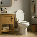 Asiento Wc Redondo Madera Blanco