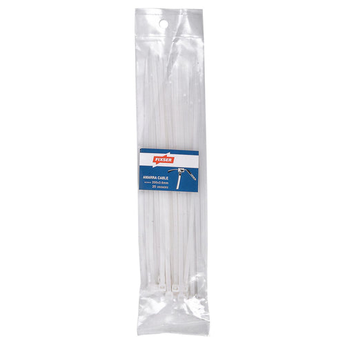 Amarra Cables 3,6X200 Mm 25 Unidades Blanco