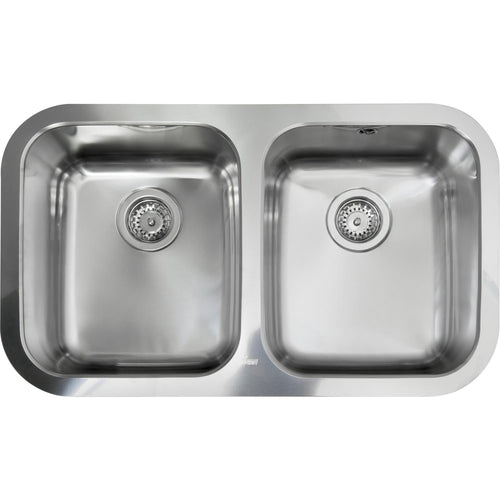 Lavaplatos Bajo Cubierta 2 Cubeta(S) 77.9X20X46.4 Cm Acero Inoxidable