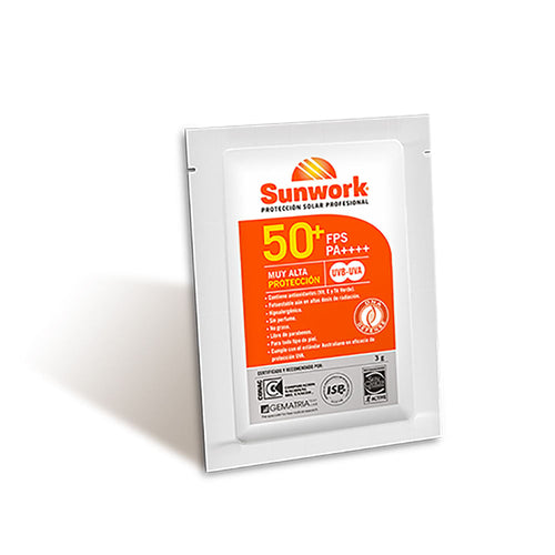 Bloqueador Solar Sunwork Fps 50+ Sachet 3 grs 3 grs