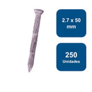 Clavo Estriado Concreto 2.7 x 50mm 250un. - Anclajes