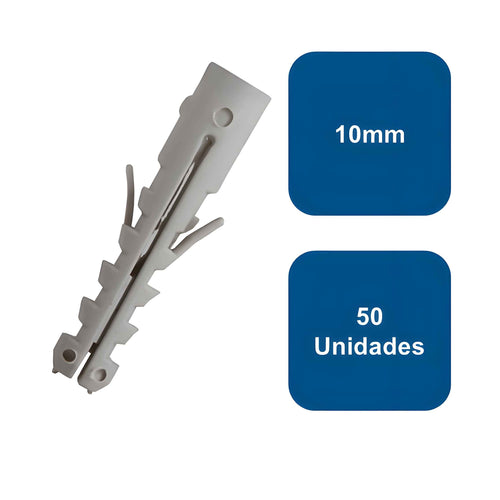 Tarugo Nylon 10mm 50un. - Anclajes