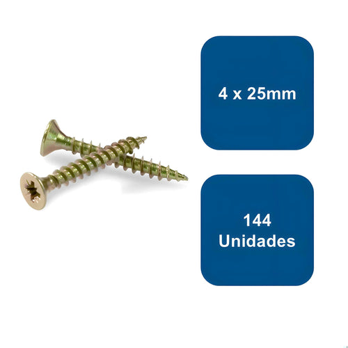 Tornillo Madera Multiuso 4 x 25mm 144un. - Anclajes