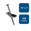Anclaje Mariposa 1/8" x 2" 100un. - Anclajes