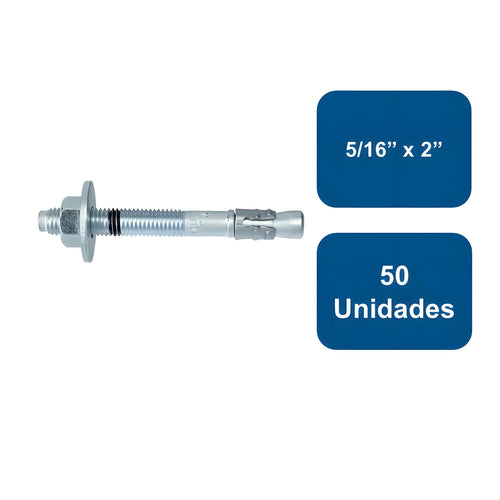 Perno Anclaje 5/16" x 2" 50un. - Anclajes