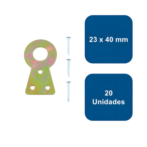 Soporte para Colgar 23x40mm 20un. - Anclajes
